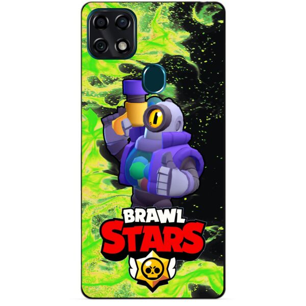 

Силиконовый чехол бампер Candy для ZTE Blade 20 Smart с Героем Brawl Stars Рико