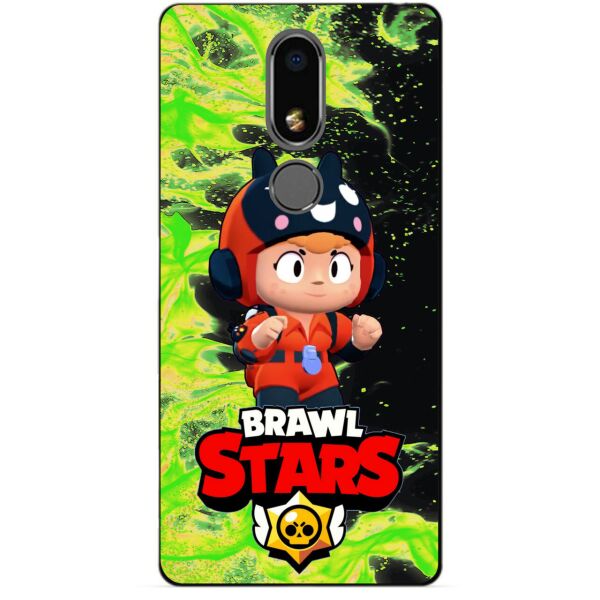 

Силиконовый бампер чехол Candy для Meizu M8 Lite с Героем Brawl Stars Беа снайпер