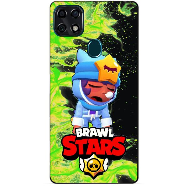 

Силиконовый чехол бампер Candy для ZTE Blade 20 Smart с Героем Brawl Stars Сонный Сэнди
