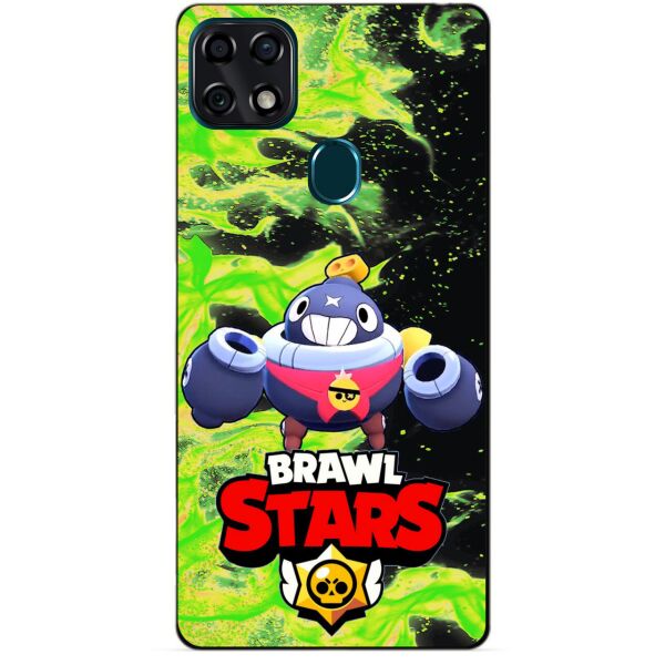 

Силиконовый чехол бампер Candy для ZTE Blade 20 Smart с Героем Brawl Stars Тик