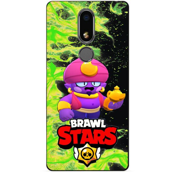 

Силиконовый бампер чехол Candy для Meizu M8 Lite с Героем Brawl Stars Джин