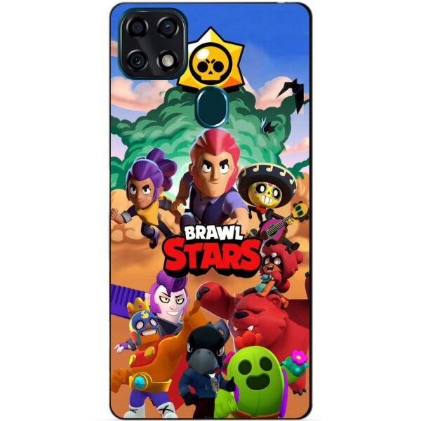 

Силиконовый чехол бампер Candy для ZTE Blade 20 Smart с рисунком Brawl Stars
