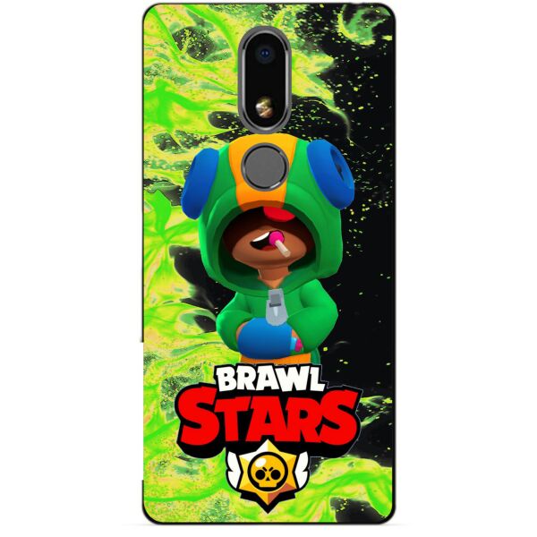

Силиконовый бампер чехол Candy для Meizu M8 Lite с Героем Brawl Stars Леон