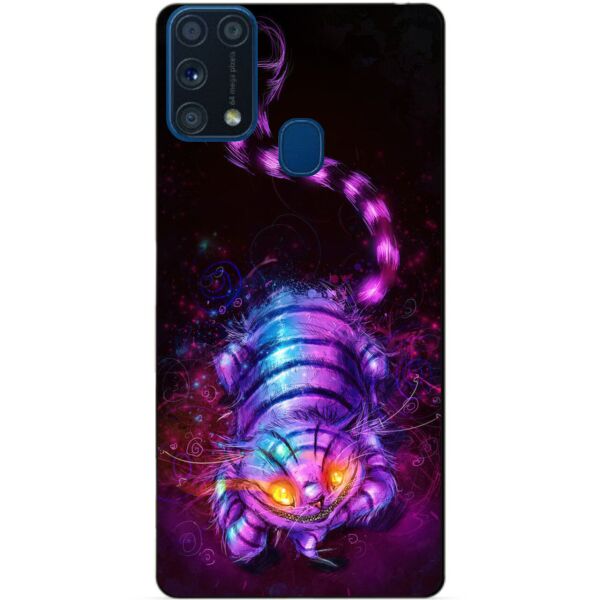 

Силиконовый бампер чехол Candy для Samsung M31 Galaxy M315f с рисунком Чеширский кот