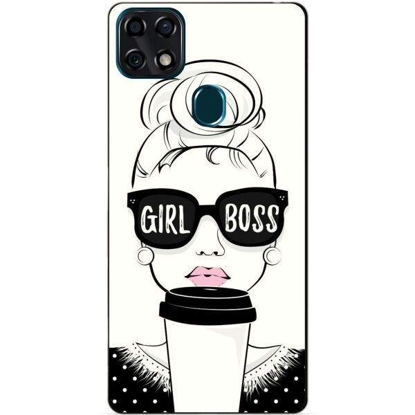 

Силиконовый чехол бампер Candy для ZTE Blade 20 Smart с рисунком Girl Boss