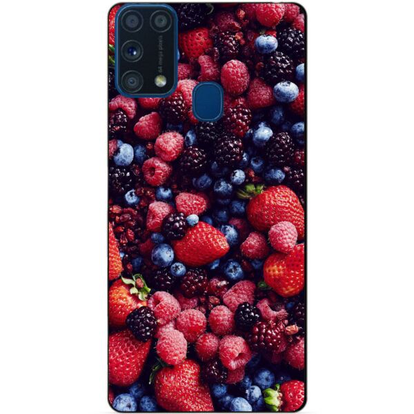 

Силиконовый бампер чехол Candy для Samsung M31 Galaxy M315f с рисунком Ягоды