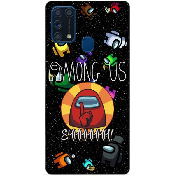 

Силиконовый бампер чехол Candy для Samsung M31 с рисунком Among Us