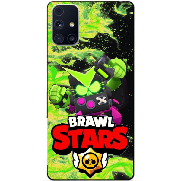 

Силиконовый бампер чехол Candy для Samsung M31s с Героем Brawl Stars Вирус Бит