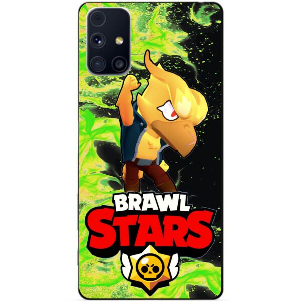 

Силиконовый бампер чехол Candy для Samsung M31s с Героем Brawl Stars Ворон Феникс