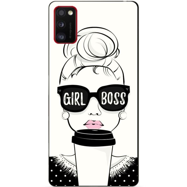 

Силиконовый бампер чехол для Samsung A41 Galaxy A415f с рисунком Girl Boss