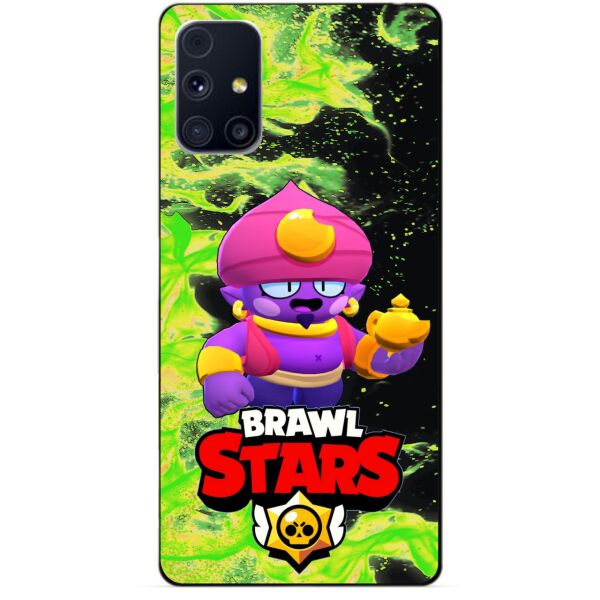 

Силиконовый бампер чехол Candy для Samsung M31s с Героем Brawl Stars Джин