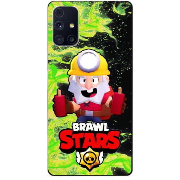 

Силиконовый бампер чехол Candy для Samsung M31s с Героем Brawl Stars Динамайк