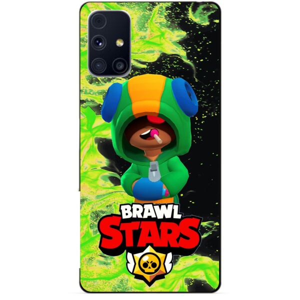 

Силиконовый бампер чехол Candy для Samsung M31s с Героем Brawl Stars Леон