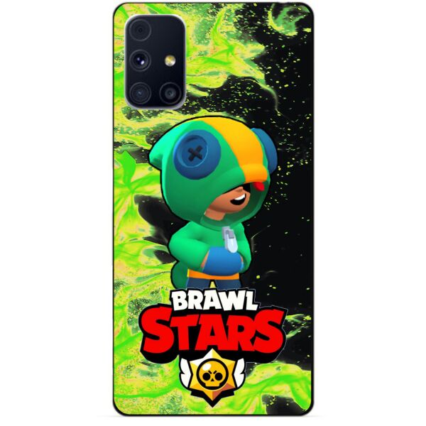 

Силиконовый бампер чехол Candy для Samsung M31s с Героем Brawl Stars Леон Бравл