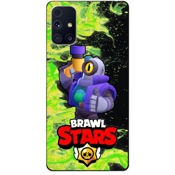 

Силиконовый бампер чехол Candy для Samsung M31s с Героем Brawl Stars Рико