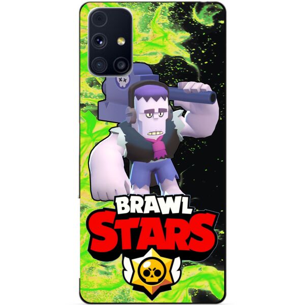 

Силиконовый бампер чехол Candy для Samsung M31s с Героем Brawl Stars Фрэнк
