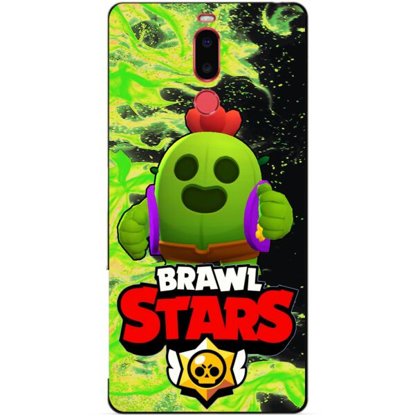 

Силиконовый бампер чехол Candy для Meizu M8 с Героем Brawl Stars Спайк