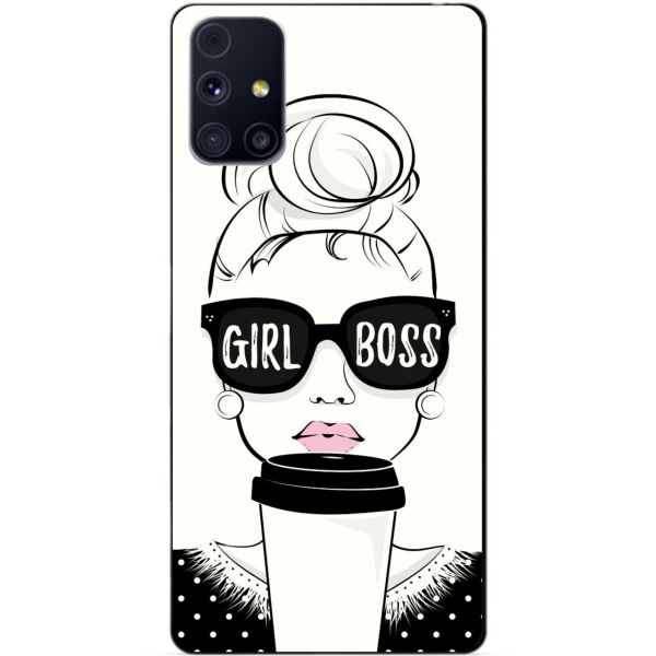 

Силиконовый бампер чехол Candy для Samsung M31s с рисунком Girl Boss