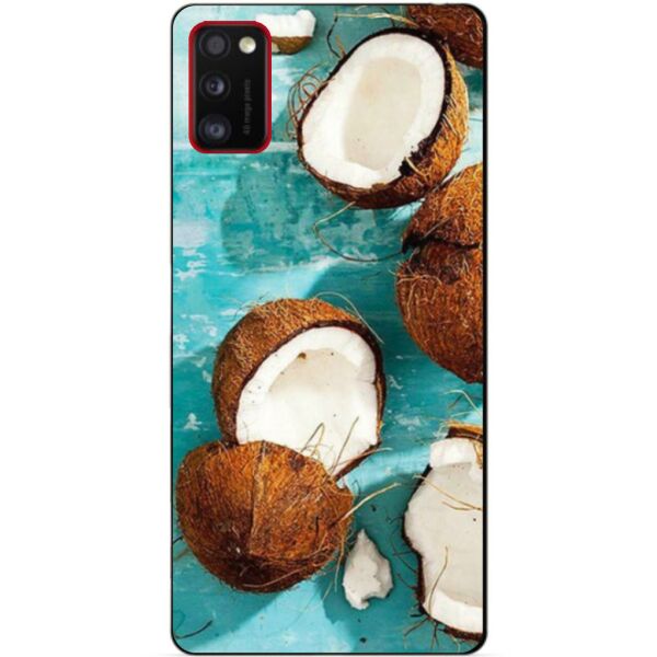 

Силиконовый бампер чехол для Samsung A41 Galaxy A415f с рисунком Кокосы