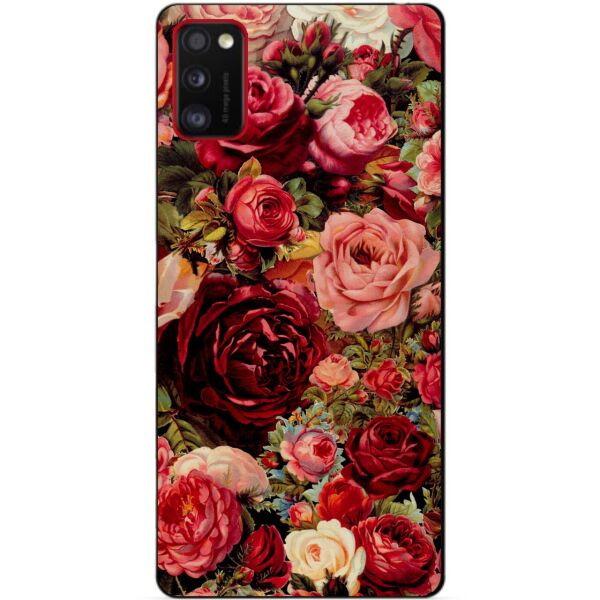 

Силиконовый бампер чехол для Samsung A41 Galaxy A415f с рисунком Красные Розы