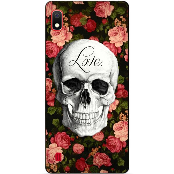 

Силиконовый чехол Candy для Samsung A10 2019 Galaxy A105f с рисунком Череп на цветах