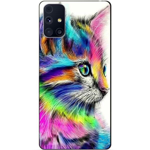 

Силиконовый бампер чехол Candy для Samsung M31s с рисунком Акварельный котик
