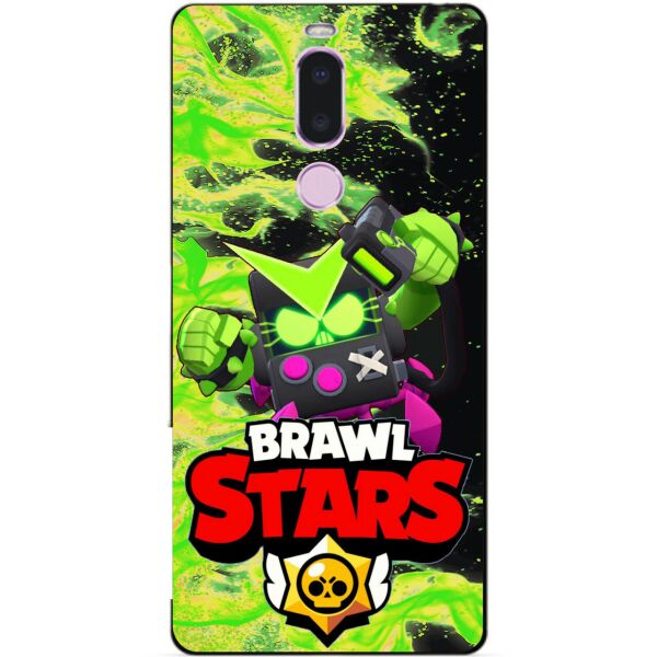 

Силиконовый бампер чехол Candy для Meizu Note 8 с Героем Brawl Stars Вирус Бит