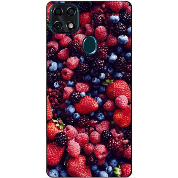 

Силиконовый чехол бампер Candy для ZTE Blade 20 Smart с рисунком Ягоды