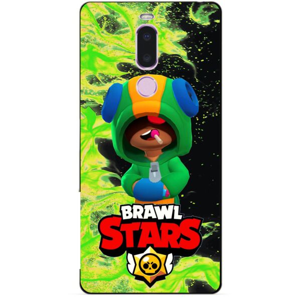 

Силиконовый бампер чехол Candy для Meizu Note 8 с Героем Brawl Stars Леон
