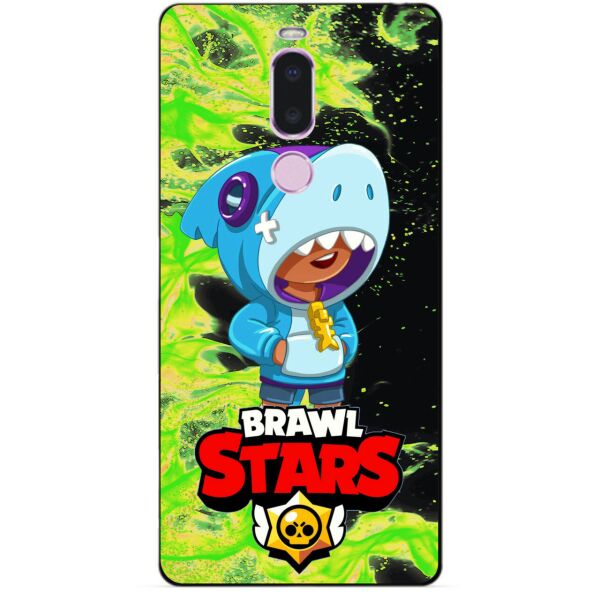

Силиконовый бампер чехол Candy для Meizu Note 8 с Героем Brawl Stars Леон акула