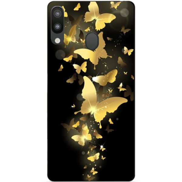 

Силиконовый чехол Candy для Samsung A10s 2019 Galaxy A107f с рисунком Золотые бабочки