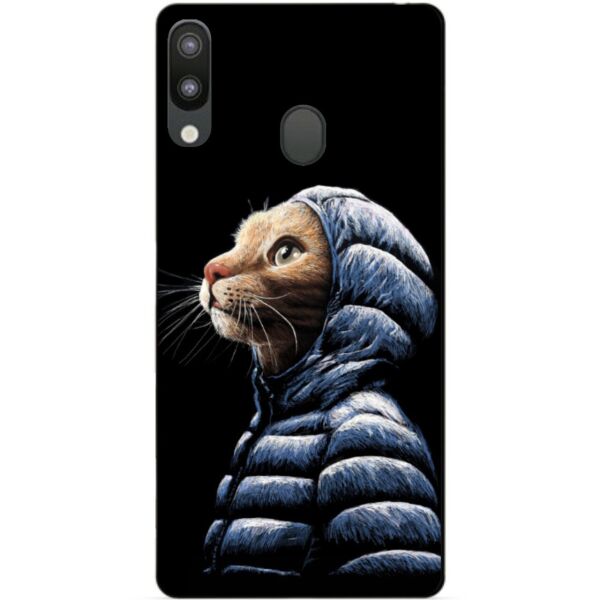 

Силиконовый чехол Candy для Samsung A10s 2019 Galaxy A107f с рисунком Кот в куртке