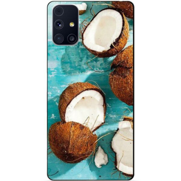 

Силиконовый бампер чехол Candy для Samsung M31s с рисунком Кокосы