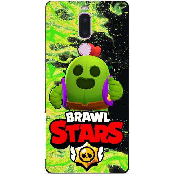 

Силиконовый бампер чехол Candy для Meizu Note 8 с Героем Brawl Stars Спайк