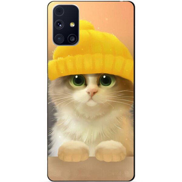 

Силиконовый бампер чехол Candy для Samsung M31s с рисунком Котик в шапке