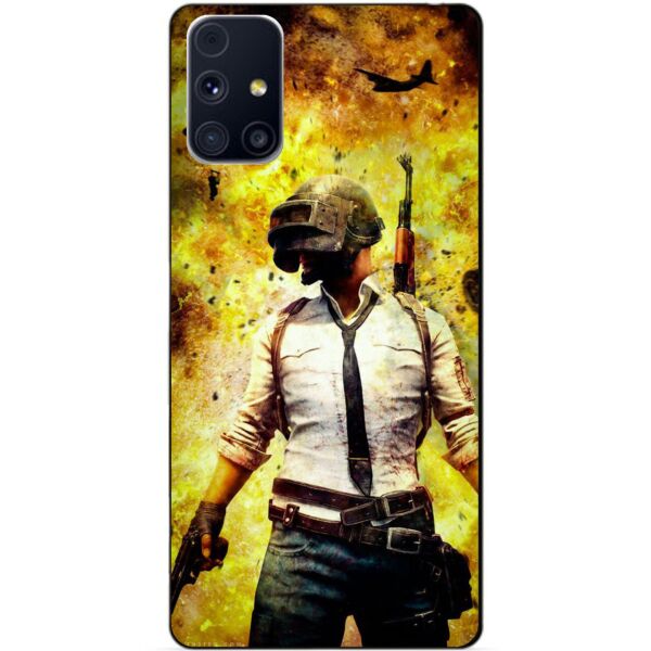 

Силиконовый бампер чехол Candy для Samsung M31s с рисунком ПАБГ