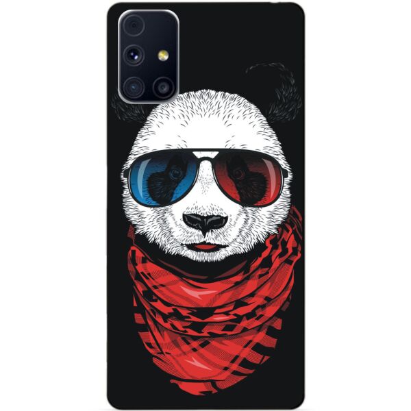 

Силиконовый бампер чехол Candy для Samsung M31s с рисунком Панда
