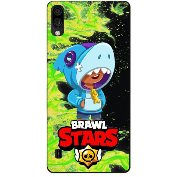 

Силиконовый чехол бампер Candy для ZTE Blade A5 2020 с Героем Brawl Stars Леон акула