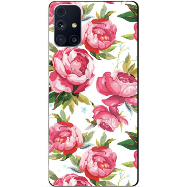 

Силиконовый бампер чехол Candy для Samsung M31s с рисунком Пионы