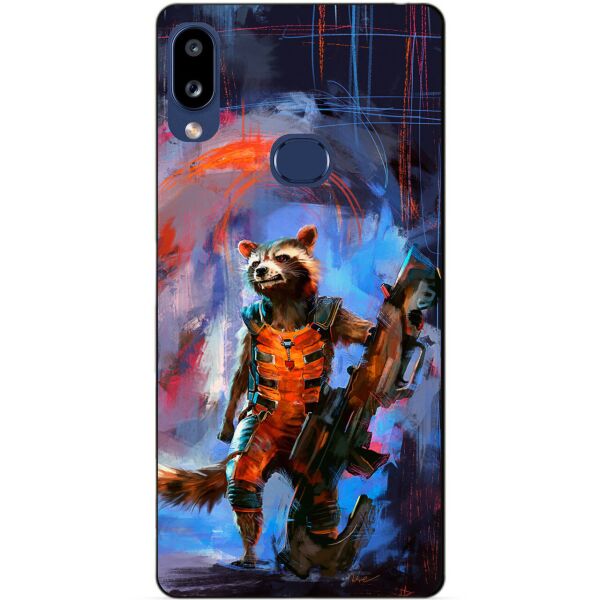 

Бампер силиконовый чехол Candy для Samsung A10s с рисунком Реактивный Енот