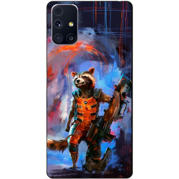

Силиконовый бампер чехол Candy для Samsung M31s с рисунком Реактивный енот