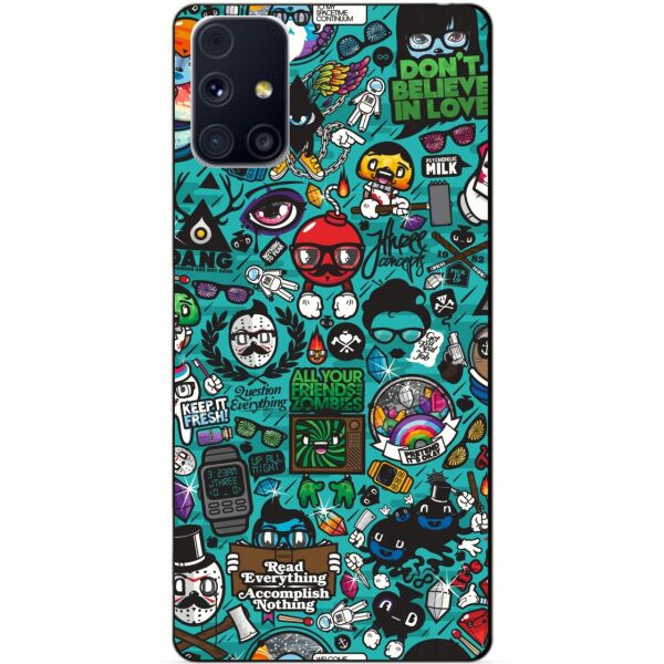 

Силиконовый бампер чехол Candy для Samsung M31s с рисунком Стикеры