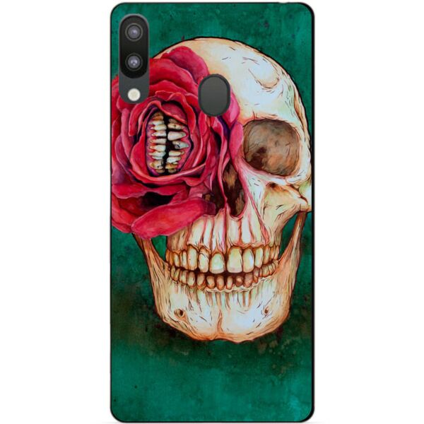 

Силиконовый чехол Candy для Samsung A10s 2019 Galaxy A107f с рисунком Череп с цветком