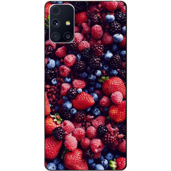 

Силиконовый бампер чехол Candy для Samsung M31s с рисунком Ягоды