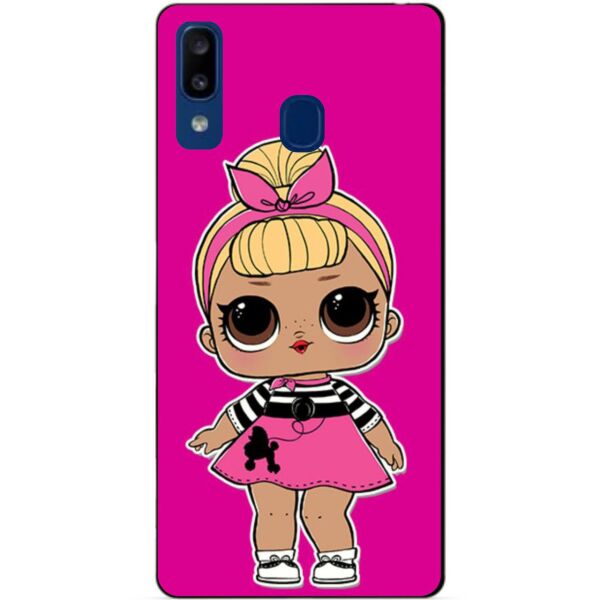 

Бампер силиконовый чехол Candy для Samsung A20 2019 Galaxy A205f с рисунком Куколка ЛОЛ
