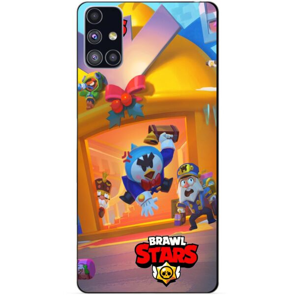 

Силиконовый бампер чехол Candy для Samsung M51 Веселые каникулы Мистер П. Бравл Старс