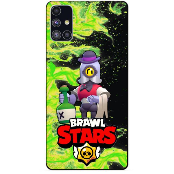 

Силиконовый бампер чехол Candy для Samsung M51 с Героем Brawl Stars Барли