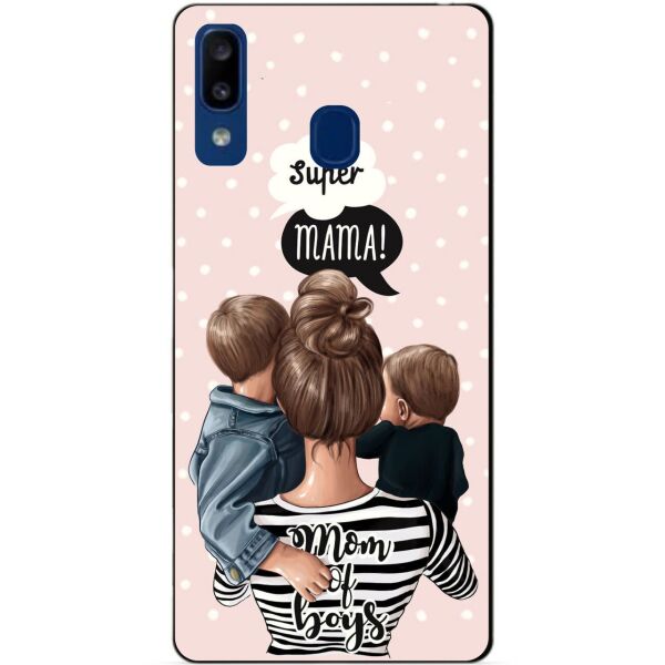 

Силиконовый чехол Candy для Samsung A20 2019 Galaxy A205f с рисунком Mom of boys