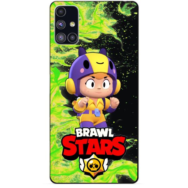 

Силиконовый бампер чехол Candy для Samsung M51 с Героем Brawl Stars Беа