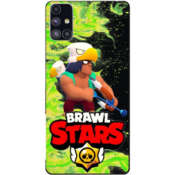 

Силиконовый бампер чехол Candy для Samsung M51 с Героем Brawl Stars Бо